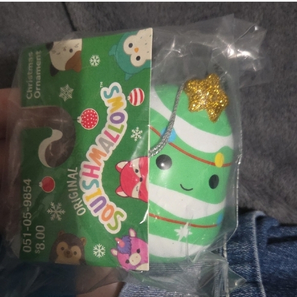 Squishmallows Christmas Ornament - Green, White, and Gold - Picture 3 of 3